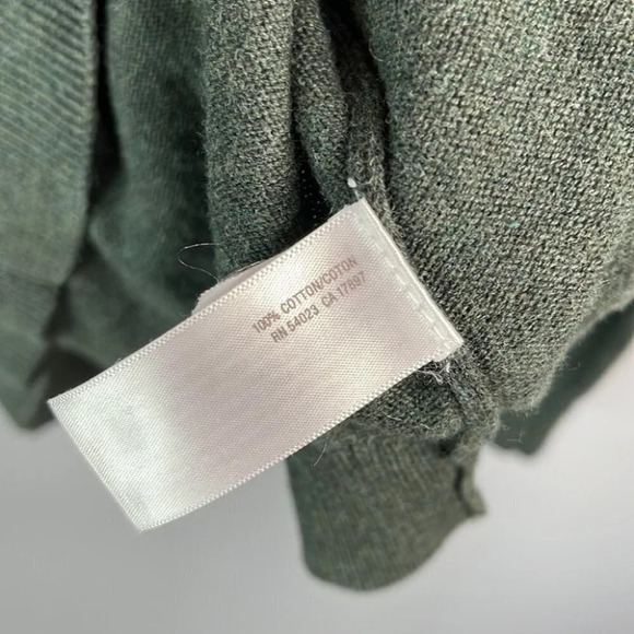 OLD NAVY Mens Argyle Pattern V-Neck Sweater Academia Prep Green Knit Cotton L - Picture 8 of 11